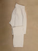 Ivory to Sage Green Ombre Embroidered Cotton Kurta For Men - Diadem