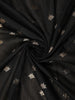 Jet Black Butta Woven Design Chanderi Silk Fancy Saree