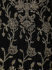 Jet Black Floral Vine Sequins and Zari Embroidered Design Georgette Long Gown with Matching Dupatta