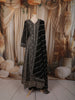Jet Black Heavy Sequins and Zari Embroidered Design Georgette Mastani Gown with Matching Dupatta