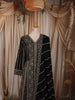 Jet Black Heavy Sequins and Zari Embroidered Design Georgette Mastani Gown with Matching Dupatta