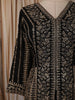 Jet Black Heavy Sequins and Zari Embroidered Design Georgette Mastani Gown with Matching Dupatta