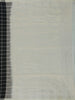 Jet Black and Silver Checked Woven Soft Silk Saree - Diadem