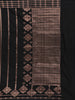 Jet Black Geometric Design Woven Banarasi Silk Saree - Diadem