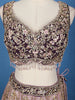 Lavender And Purple Floral Embroidered Silk Lehenga With Net Dupatta