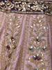 Lavender And Purple Floral Embroidered Silk Lehenga With Net Dupatta