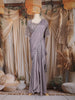 Lavender Beads Emroidered Satin Ready to Wear Draped Saree