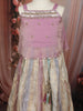 Lavender Beads and Mirror Embroidered Design Tissue Silk Kids Lehenga With Dupatta