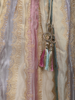 Lavender Beads and Mirror Embroidered Design Tissue Silk Kids Lehenga With Dupatta