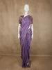 Lavender Butta Woven Design Soft Tissue Saree with Scalloped Border