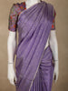 Lavender Butta Woven Design Soft Tissue Saree with Scalloped Border