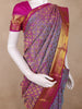 Lavender Butta Woven Kanchipuram Silk Saree