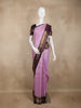 Lavender Butta Woven Kanchipuram Silk Saree With Zari Border