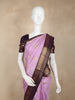 Lavender Butta Woven Kanchipuram Silk Saree With Zari Border