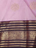 Lavender Butta Woven Kanchipuram Silk Saree With Zari Border