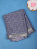 Lavender Checked Design Mysore Silk Saree