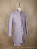 Lavender Diamond Woven Design Jacquard Sherwani Suit with Brooch