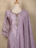 Lavender Floral Butta Design Silk Salwar Suit