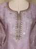 Lavender Floral Butta Design Silk Salwar Suit