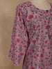 Lavender Floral Design Cotton Kurti - Diadem