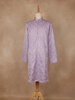Lavender Floral Designed Cotton Kurta Set - Diadem