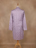 Lavender Floral Designed Cotton Kurta Set - Diadem