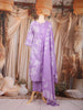 Lavender Floral Designed Cotton Salwar Suit
