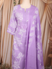 Lavender Floral Designed Cotton Salwar Suit