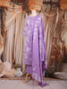 Lavender Floral Designed Cotton Salwar Suit