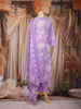 Lavender Floral Designed Cotton Salwar Suit