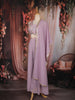 Lavender Floral Embellished Design Georgette Indo Western Palazzo Suit with Dupatta
