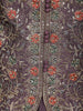 Lavender Floral Embroidered Tussar Palazzo Suit