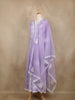 Lavender Floral Embroidered Cotton Salwar Suit