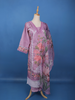Lavender Floral Embroidered Cotton Salwar Suit - Diadem