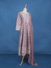 Lavender Floral Embroidered Cotton Salwar Suit