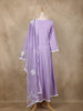 Lavender Floral Embroidered Cotton Salwar Suit