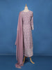 Lavender Floral Embroidered Cotton Salwar Suit