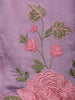 Lavender Floral Embroidered Cotton Salwar Suit - Diadem
