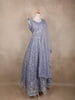 Lavender Floral Embroidered Design Net Gown