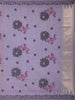 Lavender Floral Embroidered Design Pure Cotton Saree