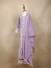 Lavender Floral Embroidered Kids Georgette Palazzo Suit with Dupatta