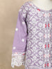 Lavender Floral Embroidered Kids Georgette Palazzo Suit with Dupatta