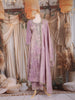 Lavender Floral Embroidered Organza Palazzo Suit