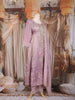 Lavender Floral Embroidered Organza Palazzo Suit