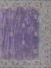 Lavender Floral Embroidered Satin Saree - Diadem