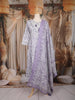 Lavender Floral Mirror Embroidered Cotton Salwar Suit with Dupatta