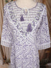 Lavender Floral Mirror Embroidered Cotton Salwar Suit with Dupatta