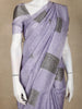 Lavender Floral Printed Tussar Silk Saree