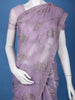 Lavender Floral Sequin Embroidered Organza Saree - Diadem