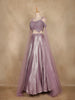 Lavender Floral Sequins Embroidered Metallic Crepe Lehenga